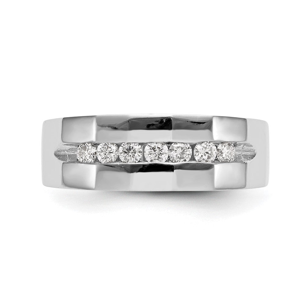 14K Weißgold Herrenring mit 0,33 ct. VS/SI+ G+ Labor-gewachsenem Diamant
