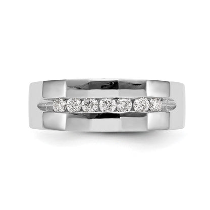 14K Weißgold Herrenring mit 0,33 ct. VS/SI+ G+ Labor-gewachsenem Diamant
