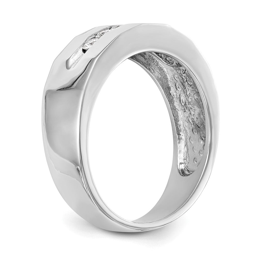 14K Weißgold Herrenring mit 0,33 ct. VS/SI+ G+ Labor-gewachsenem Diamant