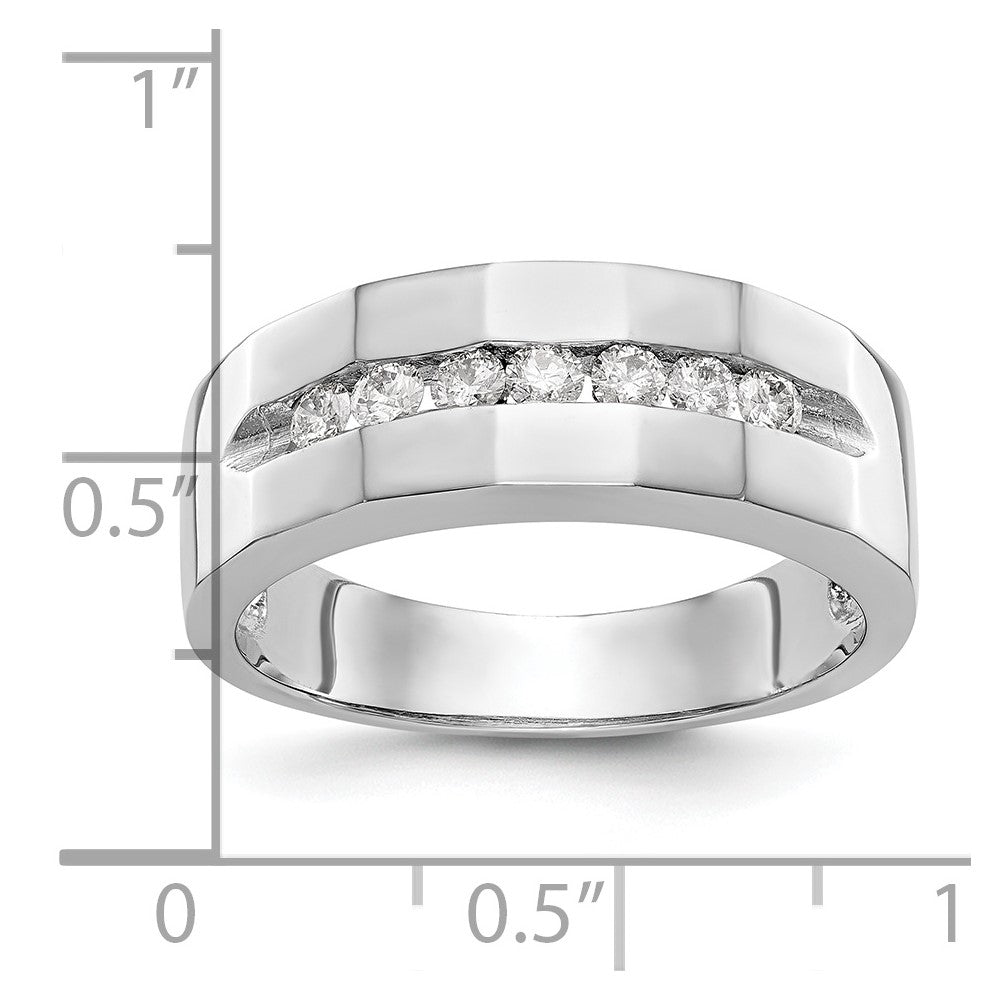 14K Weißgold Herrenring mit 0,33 ct. VS/SI+ G+ Labor-gewachsenem Diamant