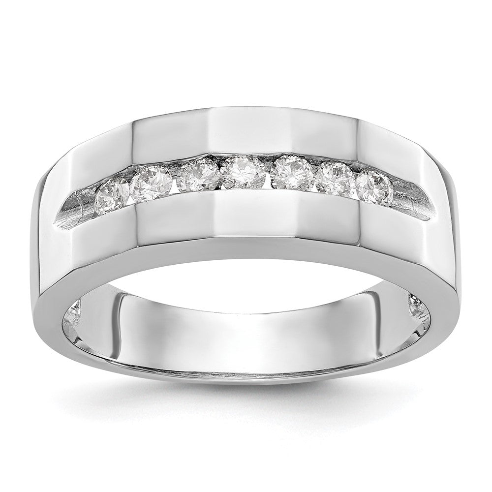 14K Weißgold Herrenring mit 0,33 ct. VS/SI+ G+ Labor-gewachsenem Diamant