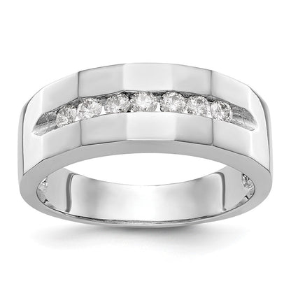 14K Weißgold Herrenring mit 0,33 ct. VS/SI+ G+ Labor-gewachsenem Diamant