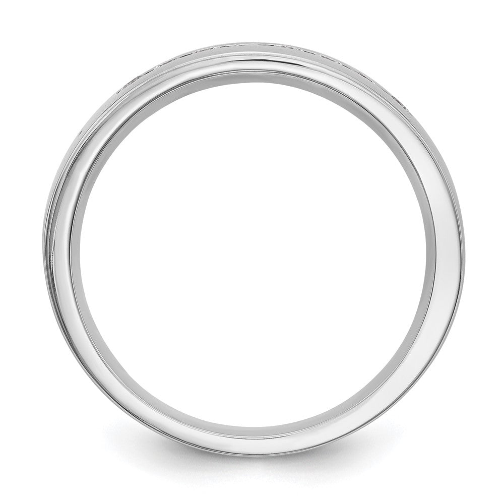 Herrenring aus 14K Weißgold mit natürlichen Diamanten, 0,32 ct. Gesamtgewicht