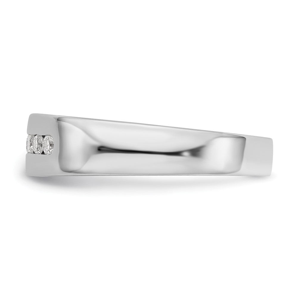 Herrenring aus 14K Weißgold mit natürlichen Diamanten, 0,32 ct. Gesamtgewicht