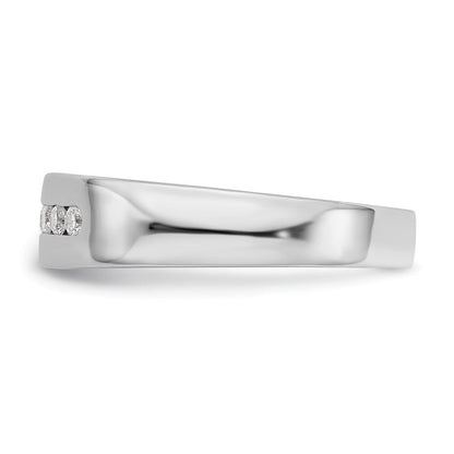 Herrenring aus 14K Weißgold mit natürlichen Diamanten, 0,32 ct. Gesamtgewicht