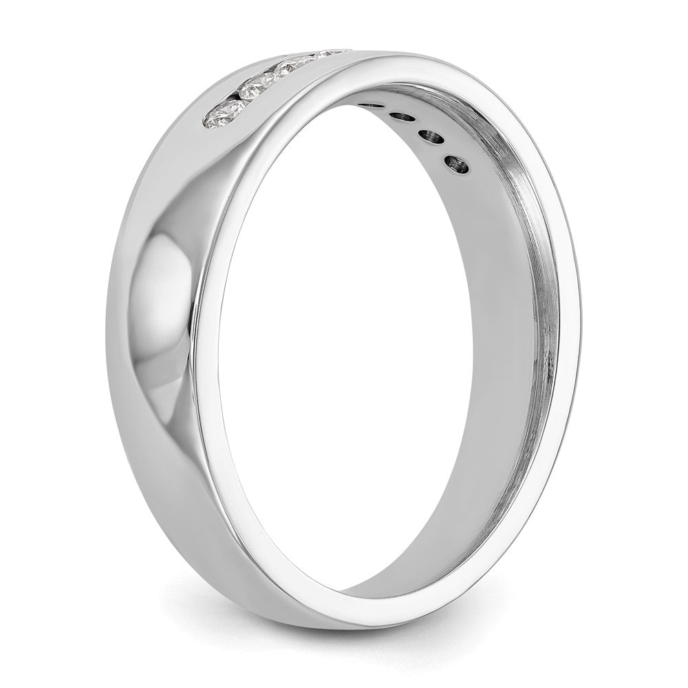 Herrenring aus 14K Weißgold mit natürlichen Diamanten, 0,32 ct. Gesamtgewicht