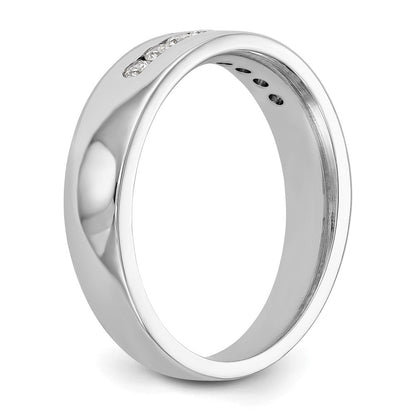 Herrenring aus 14K Weißgold mit natürlichen Diamanten, 0,32 ct. Gesamtgewicht