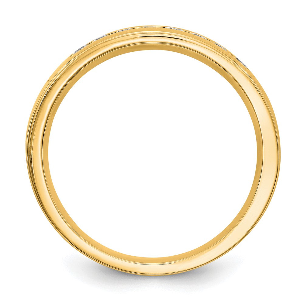 14K Gelbgold Herren-Ring mit echten Diamanten