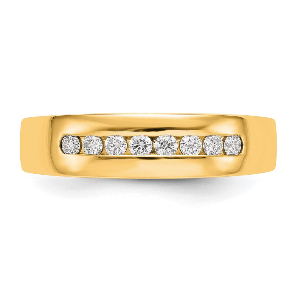 True Origin 14K Gelbgold Herren 1/3 Karat Im Labor Gezüchtet Diamant Vs+ F+ Komplett Kanalfassung Ehering Ring