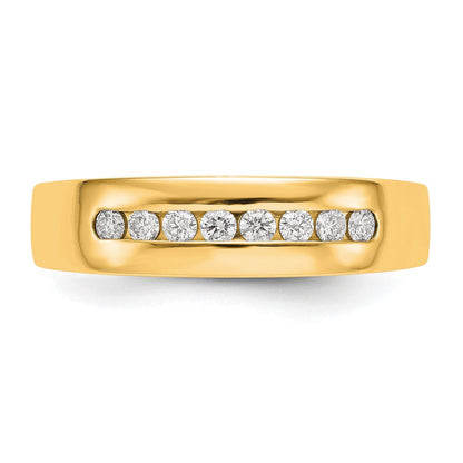True Origin 14K Gelbgold Herren 1/3 Karat Im Labor Gezüchtet Diamant Vs+ F+ Komplett Kanalfassung Ehering Ring