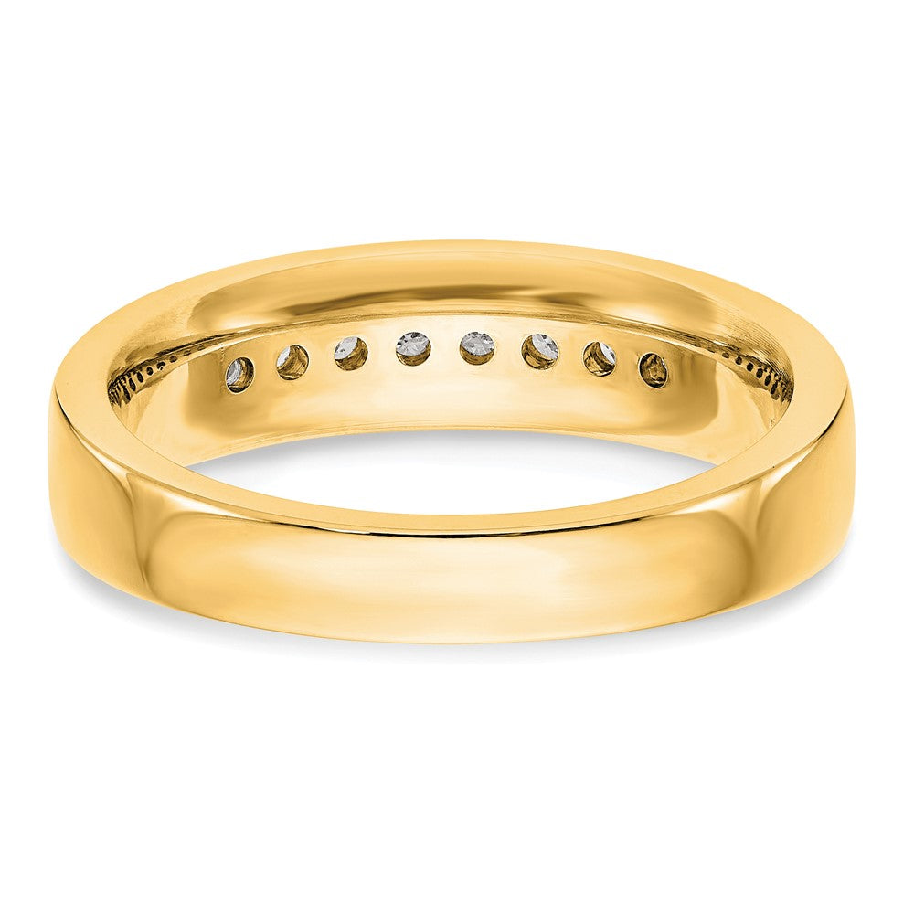 True Origin 14K Gelbgold Herren 1/3 Karat Im Labor Gezüchtet Diamant Vs+ F+ Komplett Kanalfassung Ehering Ring