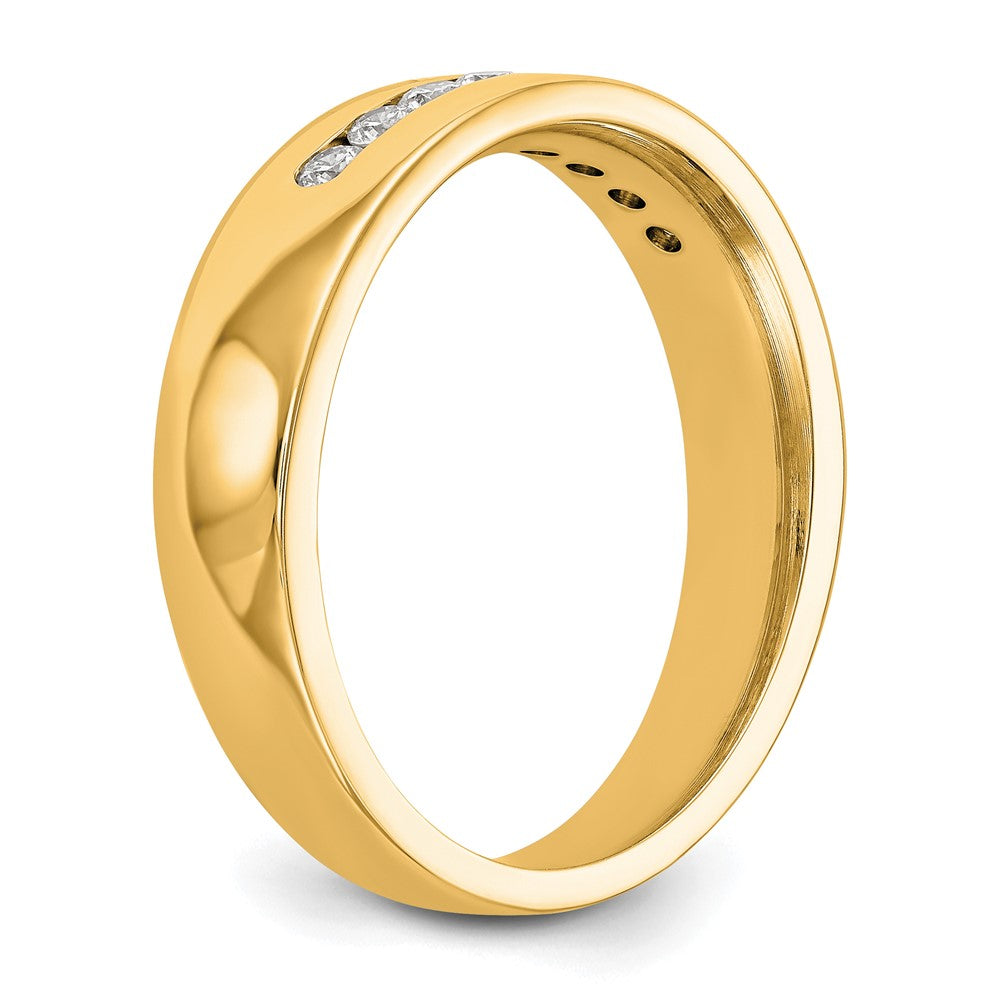 True Origin 14K Gelbgold Herren 1/3 Karat Im Labor Gezüchtet Diamant Vs+ F+ Komplett Kanalfassung Ehering Ring
