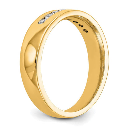 True Origin 14K Gelbgold Herren 1/3 Karat Im Labor Gezüchtet Diamant Vs+ F+ Komplett Kanalfassung Ehering Ring