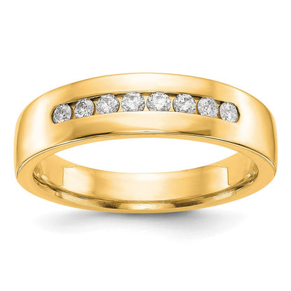 14K Gelbgold Herren-Ring mit echten Diamanten