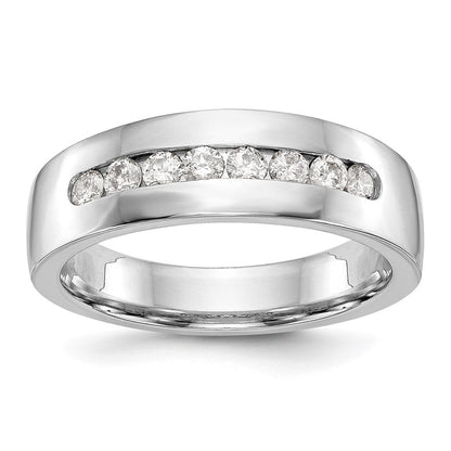 14K Weißgold Echt Diamant Herren Ring