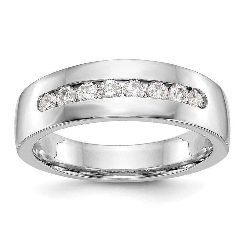 14K Weißgold Herren-Ring mit natürlichen Diamanten 0,52 ct