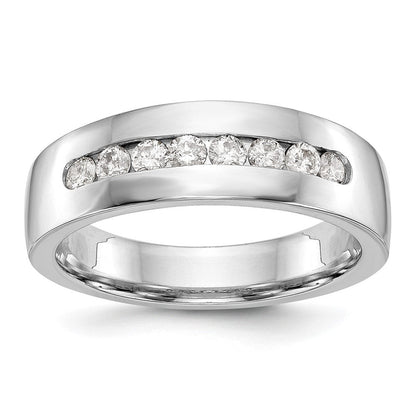 14K Weißgold Herren-Ring mit 0,5 ct. Laborgezüchteten Diamanten VS/SI+ G+