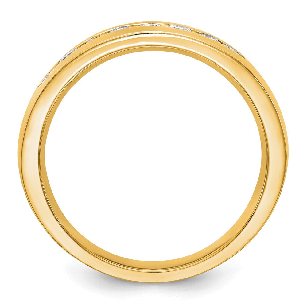 True Origin 14K Gelbgold Herren 1/2 Karat Im Labor Gezüchtet Diamant Vs+ F+ Komplett Kanalfassung Ehering Ring