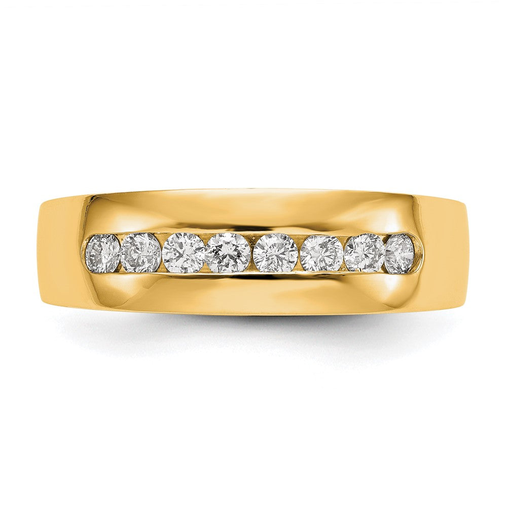 True Origin 14K Gelbgold Herren 1/2 Karat Im Labor Gezüchtet Diamant Vs+ F+ Komplett Kanalfassung Ehering Ring