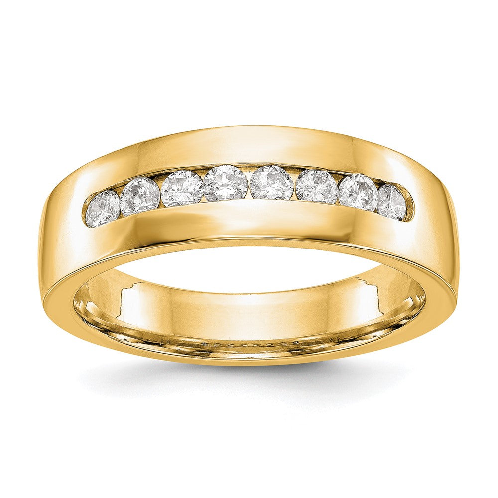True Origin 14K Gelbgold Herren 1/2 Karat Im Labor Gezüchtet Diamant Vs+ F+ Komplett Kanalfassung Ehering Ring