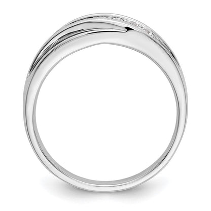 14K Weißgold Ring mit 0,25 ct. im Labor gezüchteten Diamanten, VS/SI+ G+, komplett, für Herren