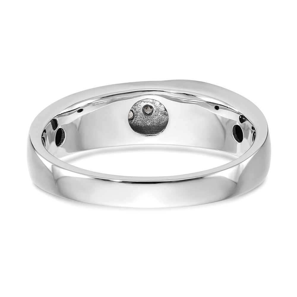 14K Weißgold Ring mit 0,25 ct. im Labor gezüchteten Diamanten, VS/SI+ G+, komplett, für Herren