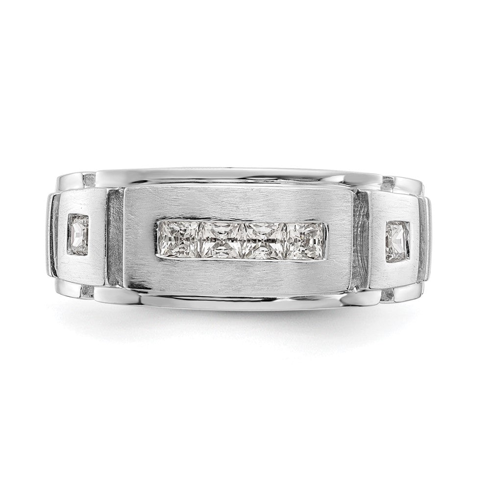 14K Weißgold Diamant Herrenring, 0,6 ct Gesamtgewicht