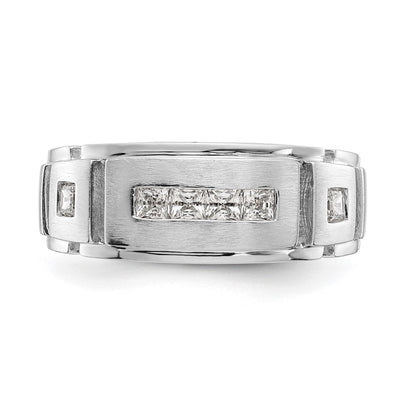 14K Weißgold Diamant Herrenring, 0,6 ct Gesamtgewicht