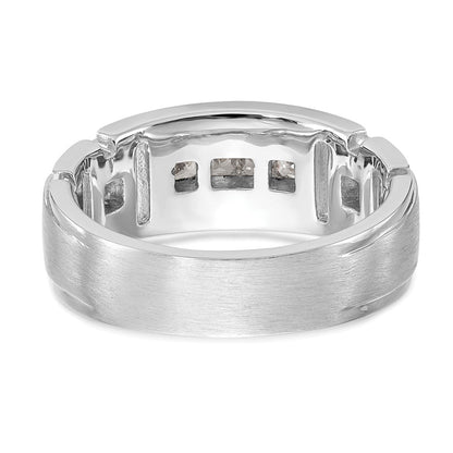 14K Weißgold Diamant Herrenring, 0,6 ct Gesamtgewicht