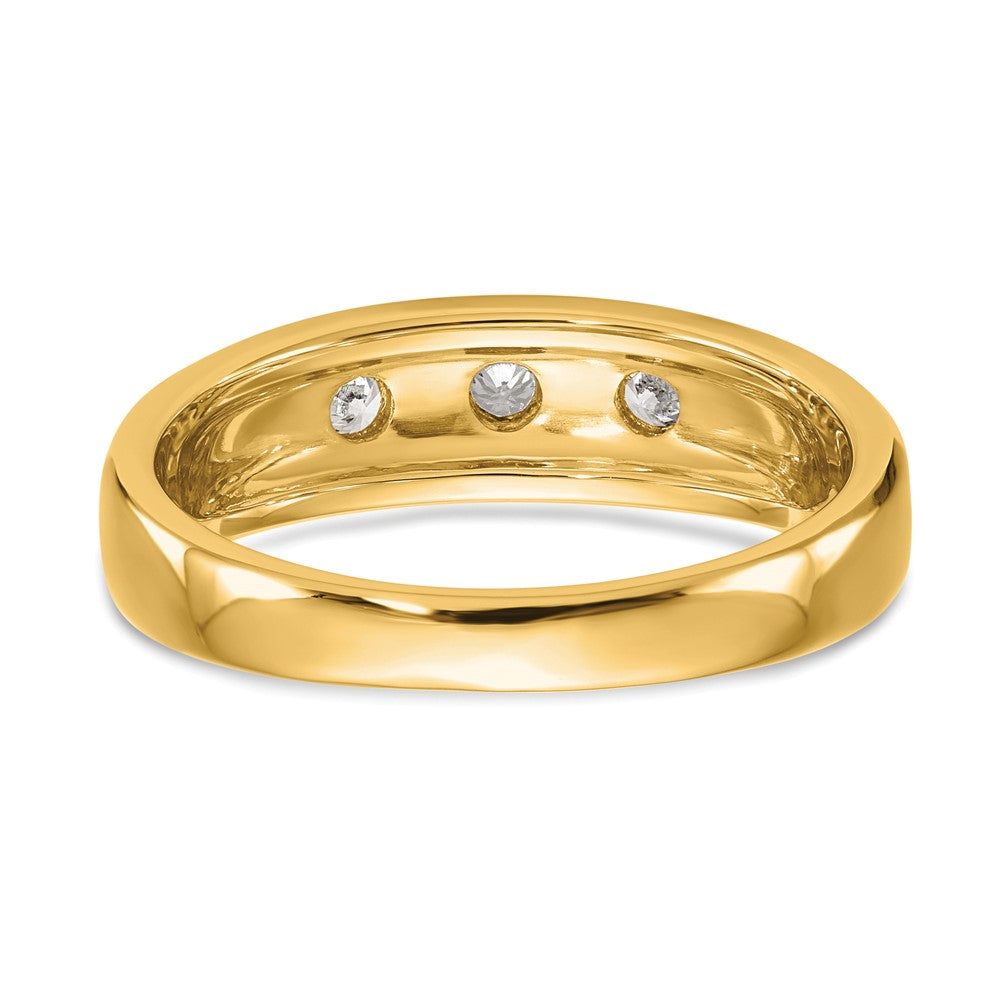 10K Gelbgold Herren Ring mit echten Diamanten