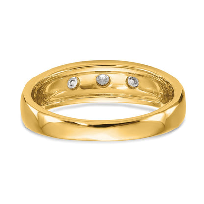 10K Gelbgold Herren Ring mit echten Diamanten