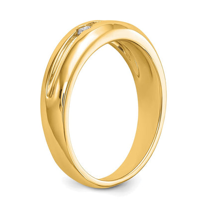 10K Gelbgold Herren Ring mit echten Diamanten