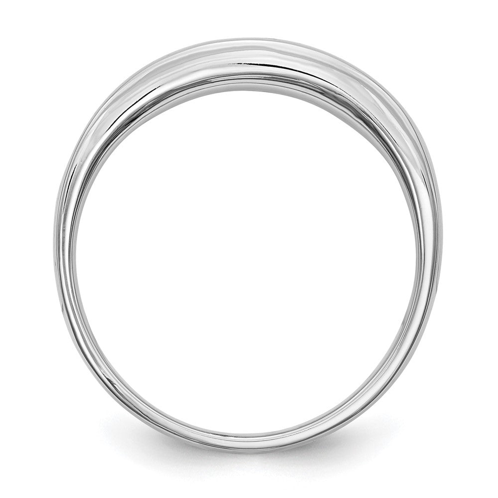 14K Weißgold Herren-Ehering mit im Labor gezüchteten Diamanten, VS/SI+ G+