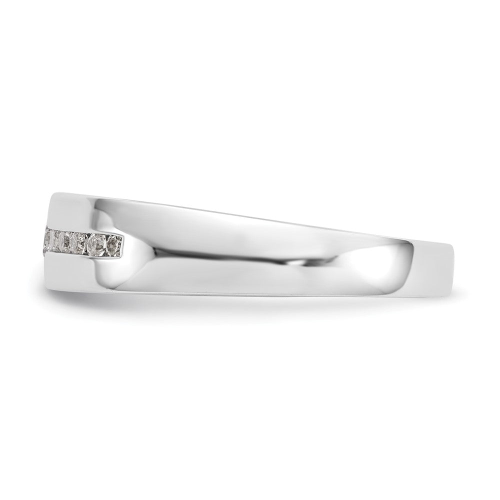 14K Weißgold Herren-Ehering mit im Labor gezüchteten Diamanten, VS/SI+ G+