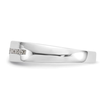 14K Weißgold Herren-Ehering mit im Labor gezüchteten Diamanten, VS/SI+ G+