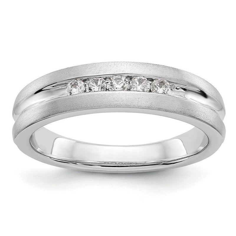 14K Weißgold Diamant-Ring für Herren