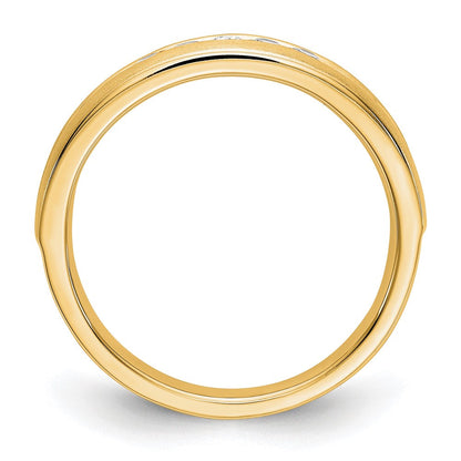 14K Gelbgold Herren-Ring mit echten Diamanten