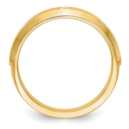 True Origin 14K Gelbgold Herren 1/6 Karat Im Labor Gezüchtet Diamant Vs+ F+ Komplett Ehering Ring