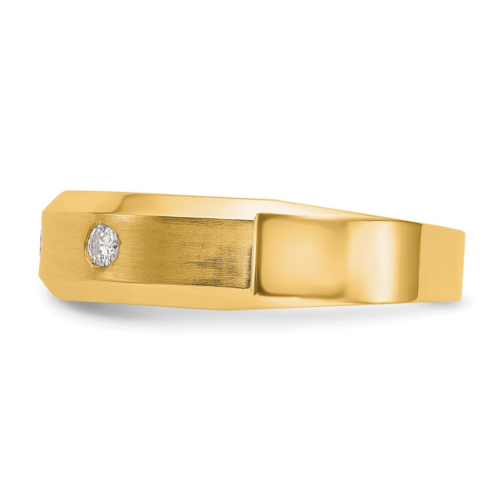 True Origin 14K Gelbgold Herren 1/6 Karat Im Labor Gezüchtet Diamant Vs+ F+ Komplett Ehering Ring