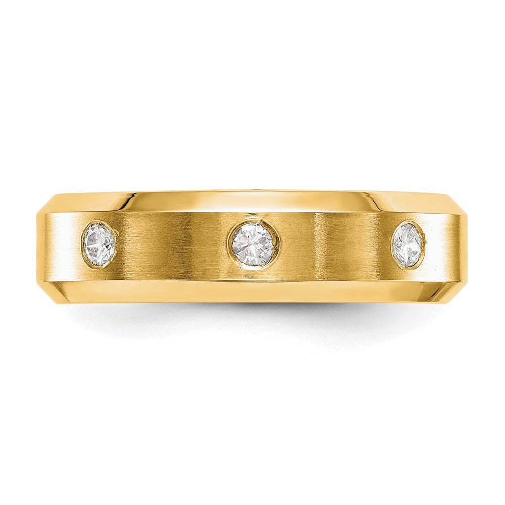 True Origin 14K Gelbgold Herren 1/6 Karat Im Labor Gezüchtet Diamant Vs+ F+ Komplett Ehering Ring