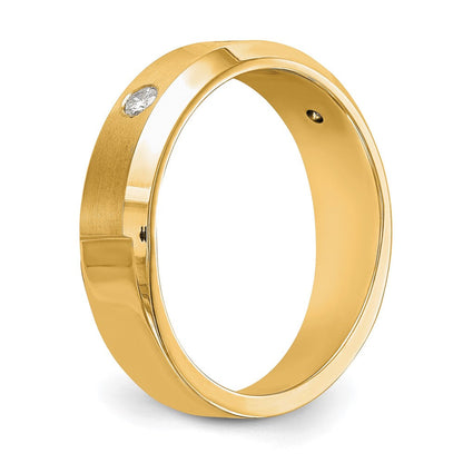True Origin 14K Gelbgold Herren 1/6 Karat Im Labor Gezüchtet Diamant Vs+ F+ Komplett Ehering Ring