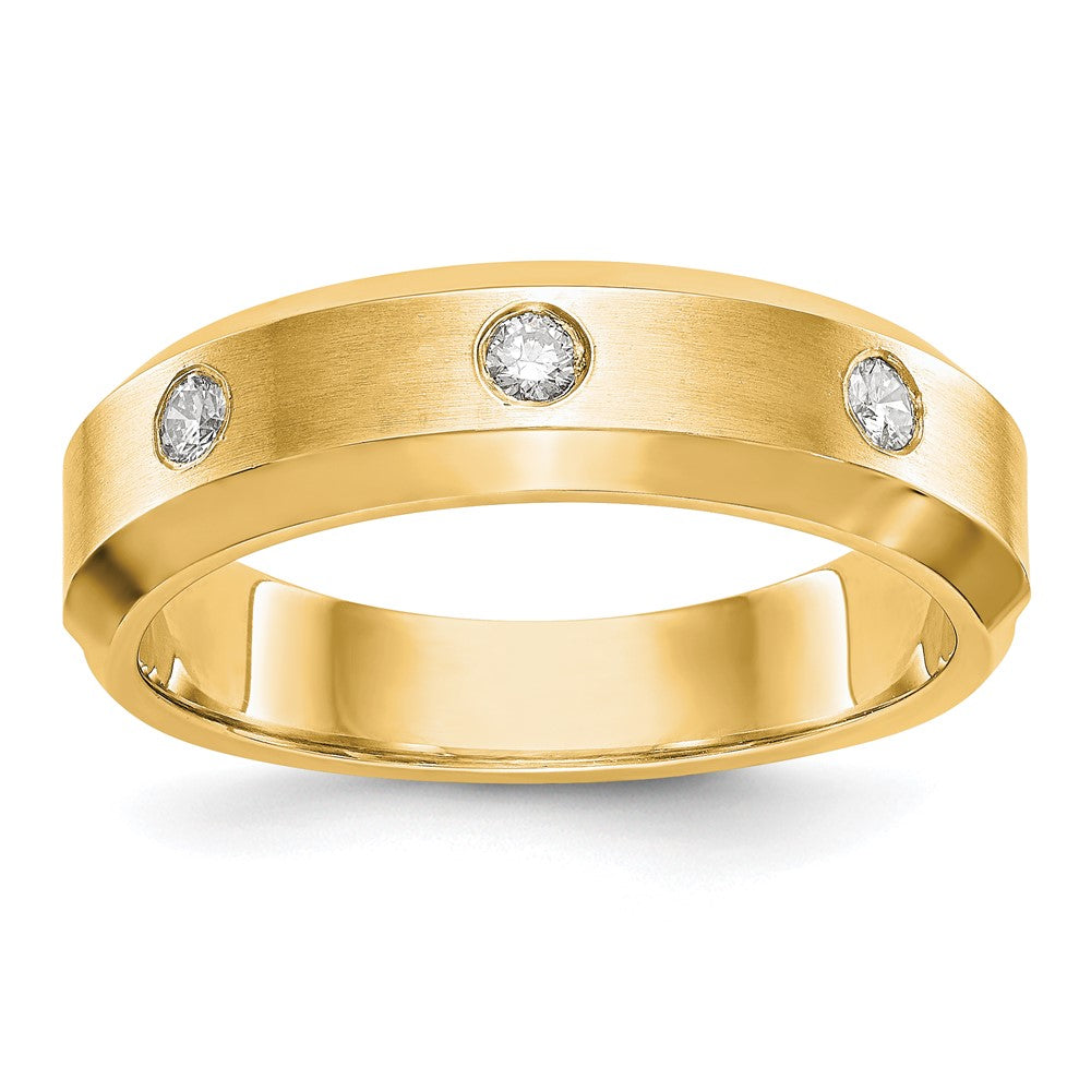 True Origin 14K Gelbgold Herren 1/6 Karat Im Labor Gezüchtet Diamant Vs+ F+ Komplett Ehering Ring