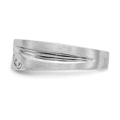 14K Weißgold Herren-Ring mit natürlichen Diamanten, 0,25 ct Gesamtgewicht
