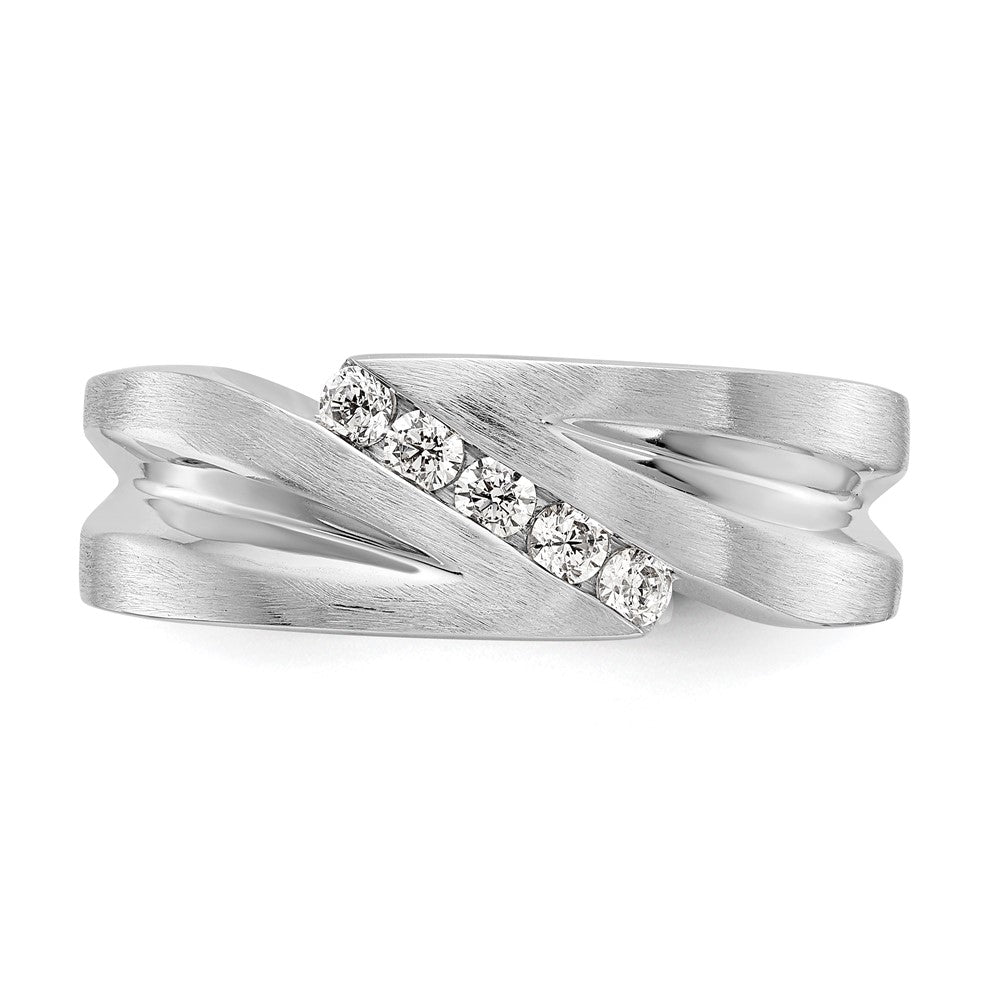 14K Weißgold Herren-Ring mit natürlichen Diamanten, 0,25 ct Gesamtgewicht