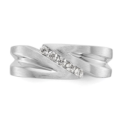 14K Weißgold Herren-Ring mit natürlichen Diamanten, 0,25 ct Gesamtgewicht