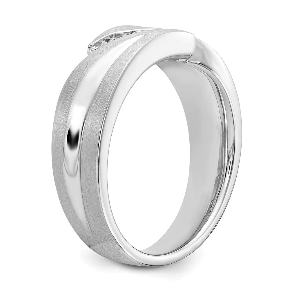 14K Weißgold Herren-Ring mit natürlichen Diamanten, 0,25 ct Gesamtgewicht