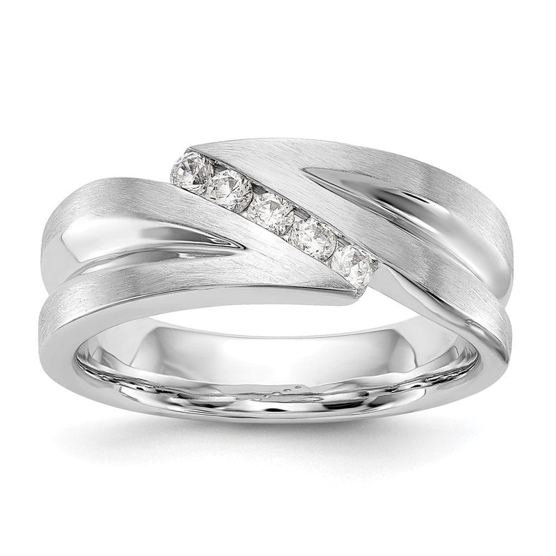 14K Weißgold Herren-Ring mit natürlichen Diamanten, 0,25 ct Gesamtgewicht
