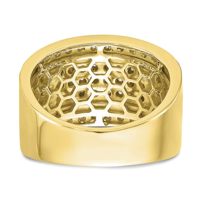 10K Gelbgold Ring für Herren mit 2 ct. Labor gezüchteten Diamanten, VS/SI+ G+