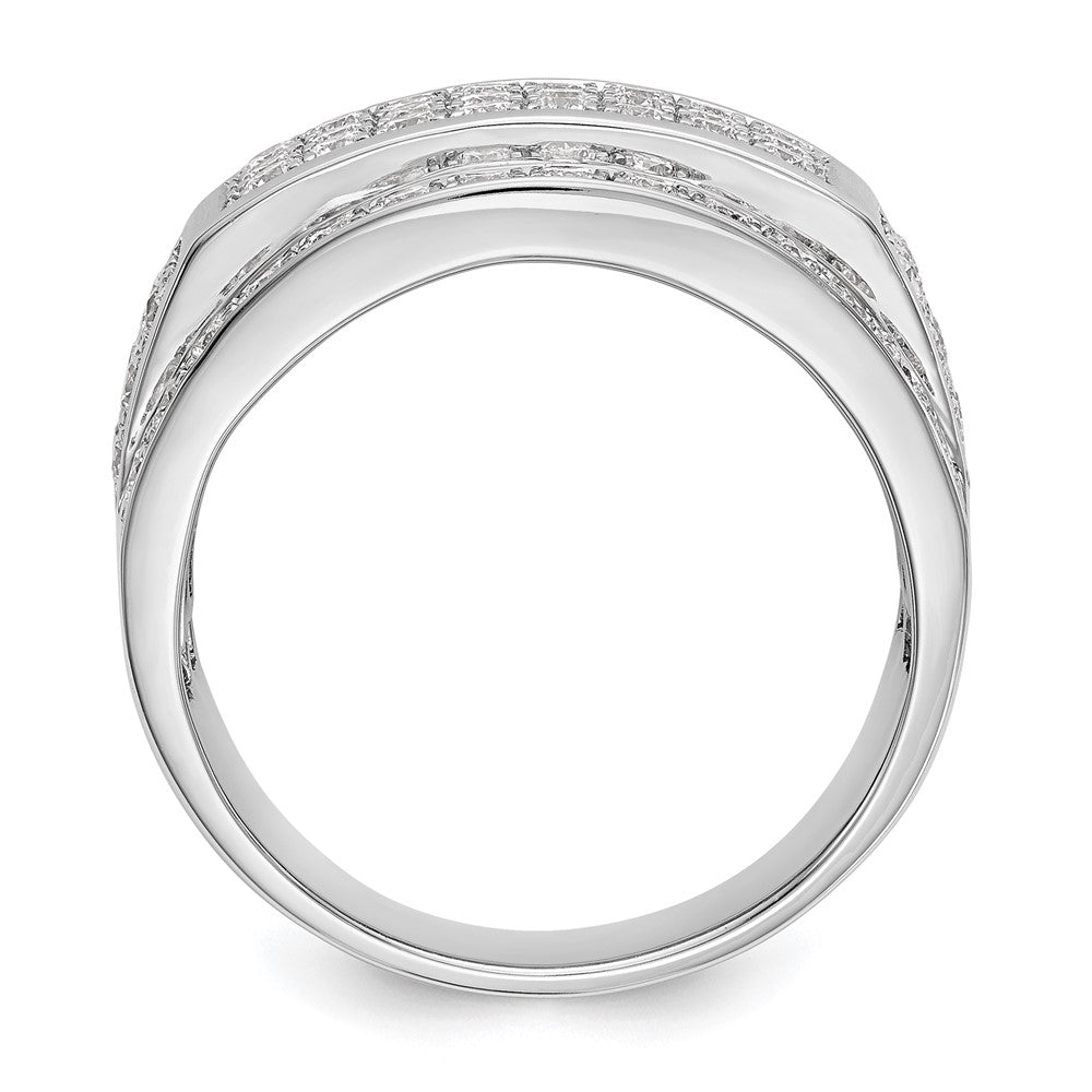 14K Weißgold Ring mit 2 ct. im Labor gezüchteten Diamanten, VS/SI+ G+, für Herren