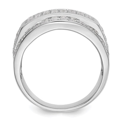 14K Weißgold Ring mit 2 ct. im Labor gezüchteten Diamanten, VS/SI+ G+, für Herren